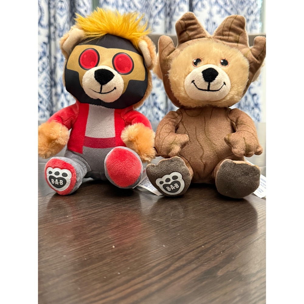 Build A-Bear Marvel Guardians of the Galaxy Star-Lord and Groot 8 Inch Plush Set